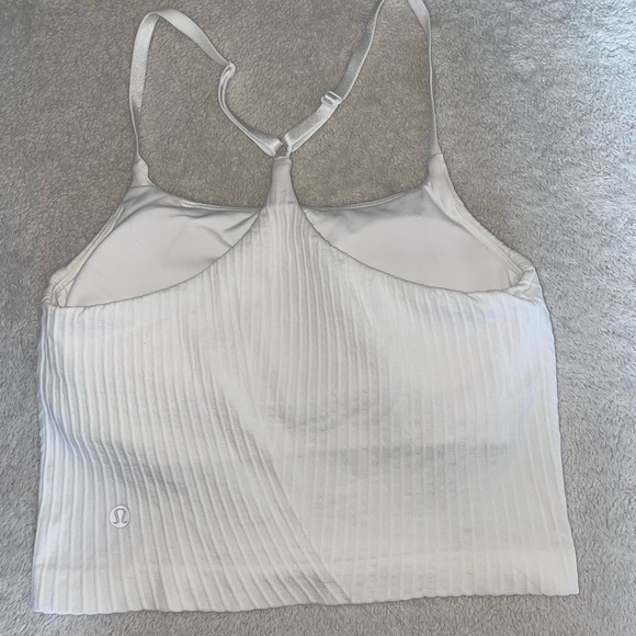 Lululemon White Sports Bra Crop Top - Picture 3 of 4